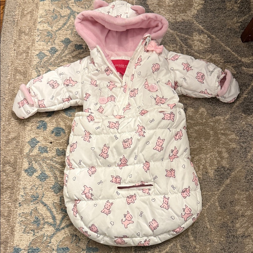 London Fog Pink and White Sleep Sack